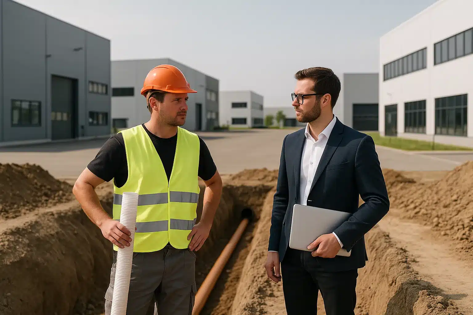 Entwässerung Gewerbepark: Profi oder Eigenleistung wählen?